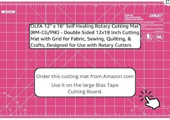 OLFA 12" x 18" Self Healing Rotary Cutting Mat (RM-CG/PIK) - Double Sided 12x18 Inch Cutting Mat with Grid for Fabric, Sewing, Quilting, & Crafts, Designed for Use with Rotary Cutters (Pink)